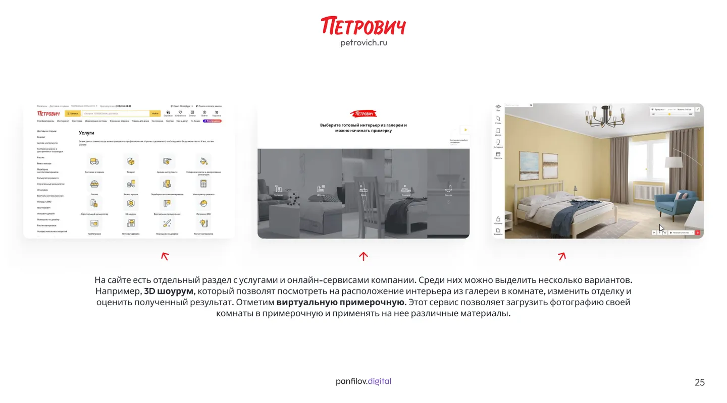 Дополнительные полезные функции на сайте «Петрович»