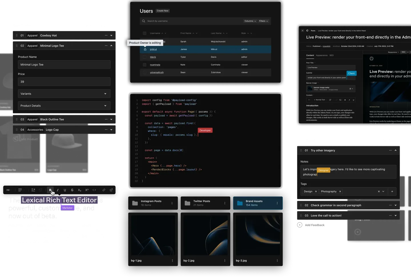 Payload CMS: визуальный конструктор контента
